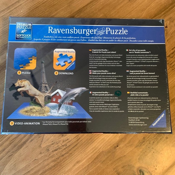 Ravensburger 1000 Piece Puzzle Animals Africa Elephant Zebra Giraffe Animation - Picture 6 of 7